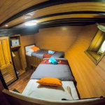 Twin bed on the sea safari 8 a boat we use for our snorkeling vacations snorkeling tours